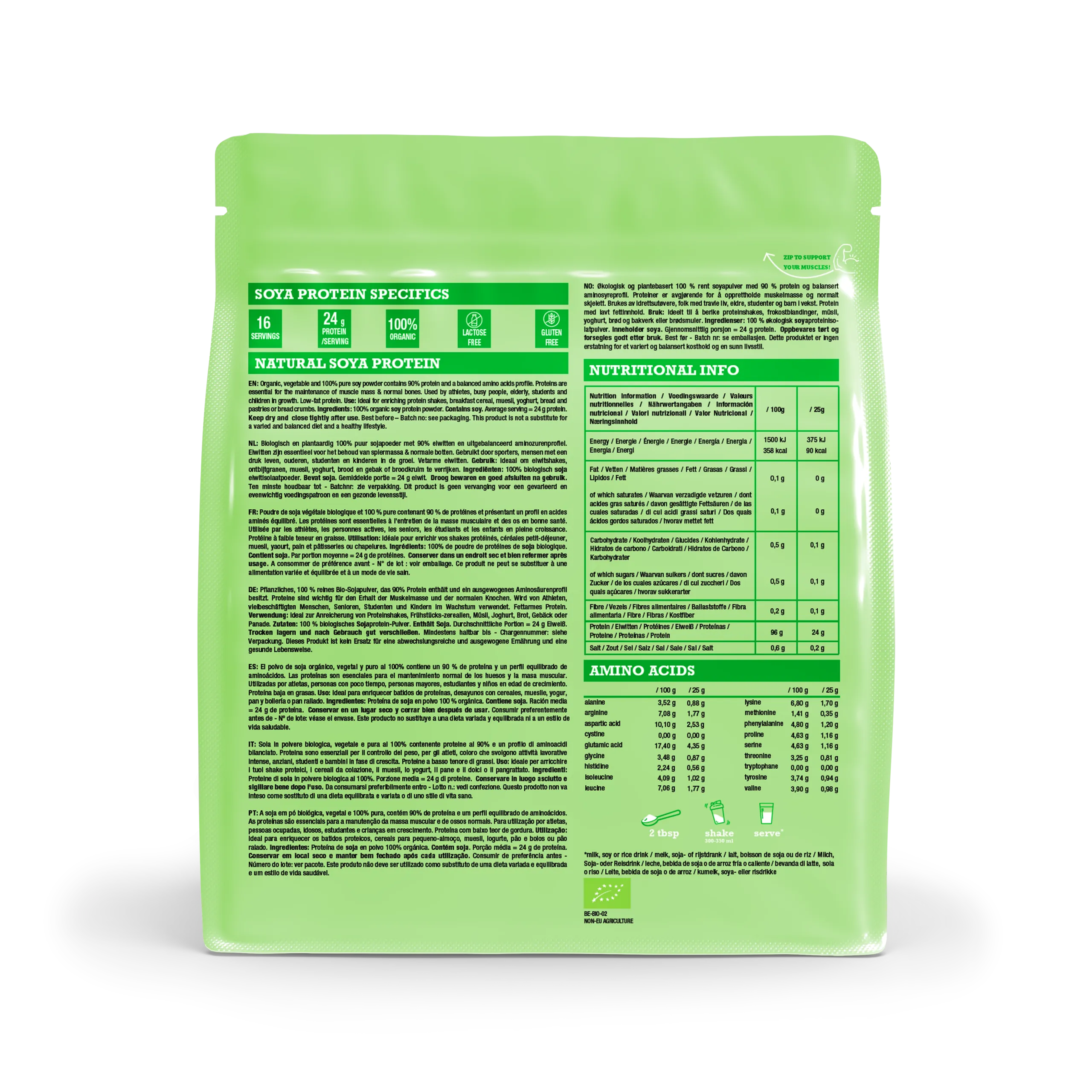 Purasana Plant Protein Soja Natuurlijk Bio (400 gr)