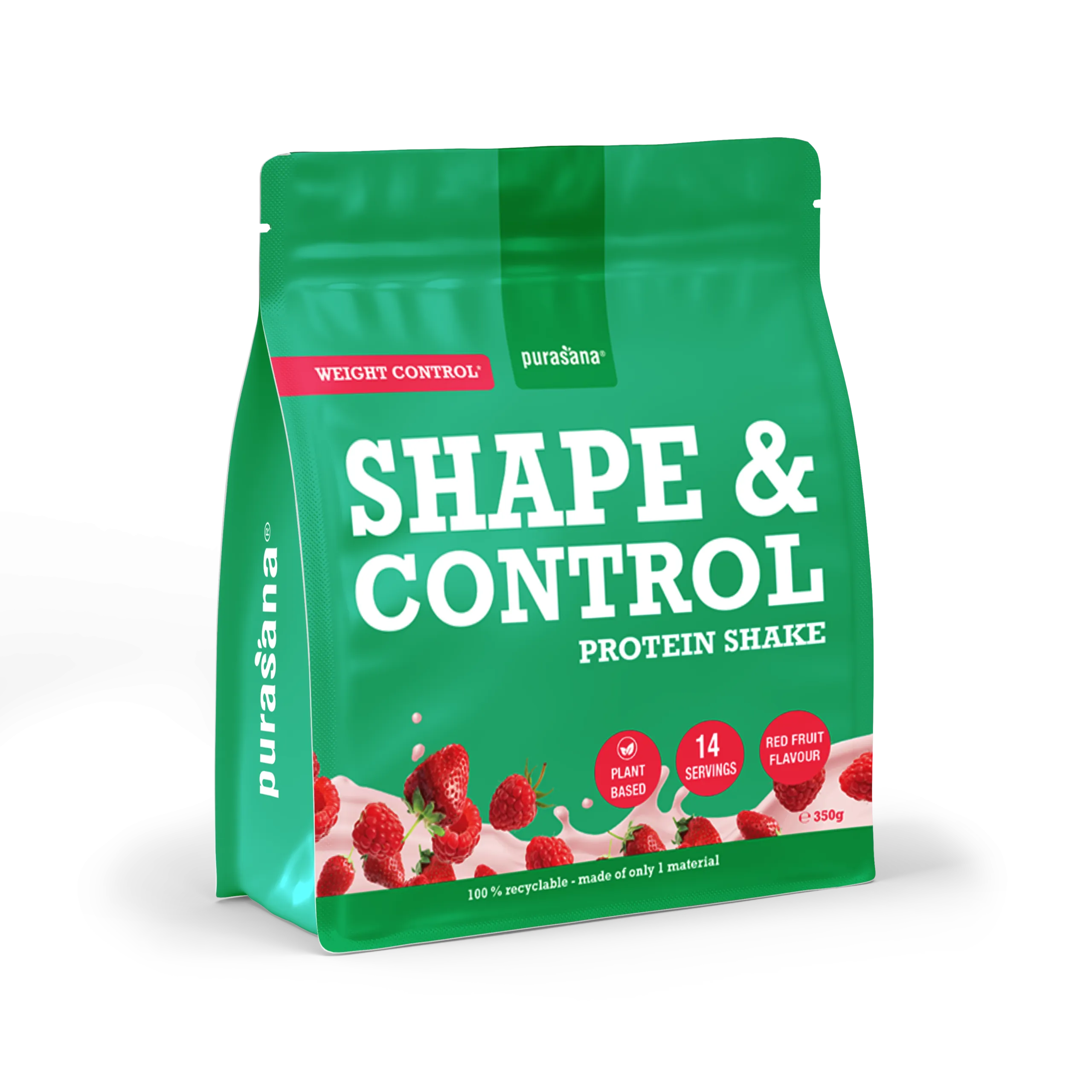 Purasana Shape & Control Plant Protein Rode Vruchten (350 gr) - image 2
