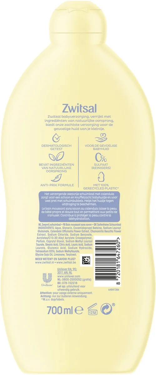Zwitsal Zeepvrije Schuimbad (700 ml)