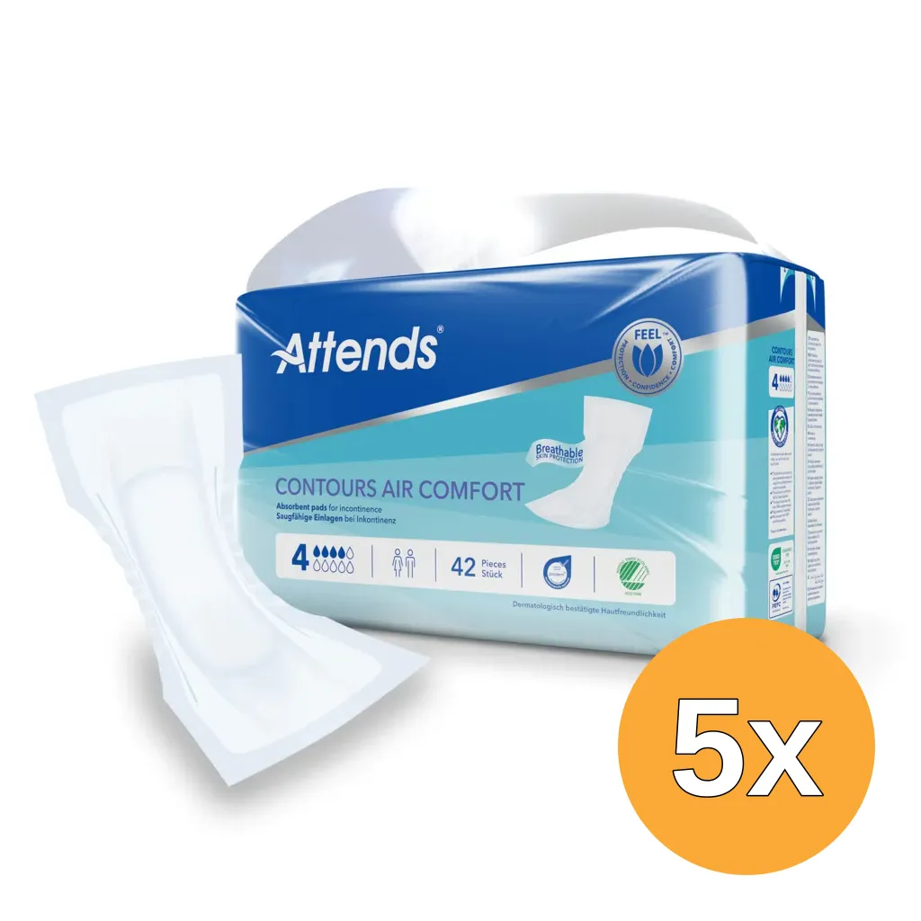 5x Attends Contours Air Comfort 4 (42 stuks)