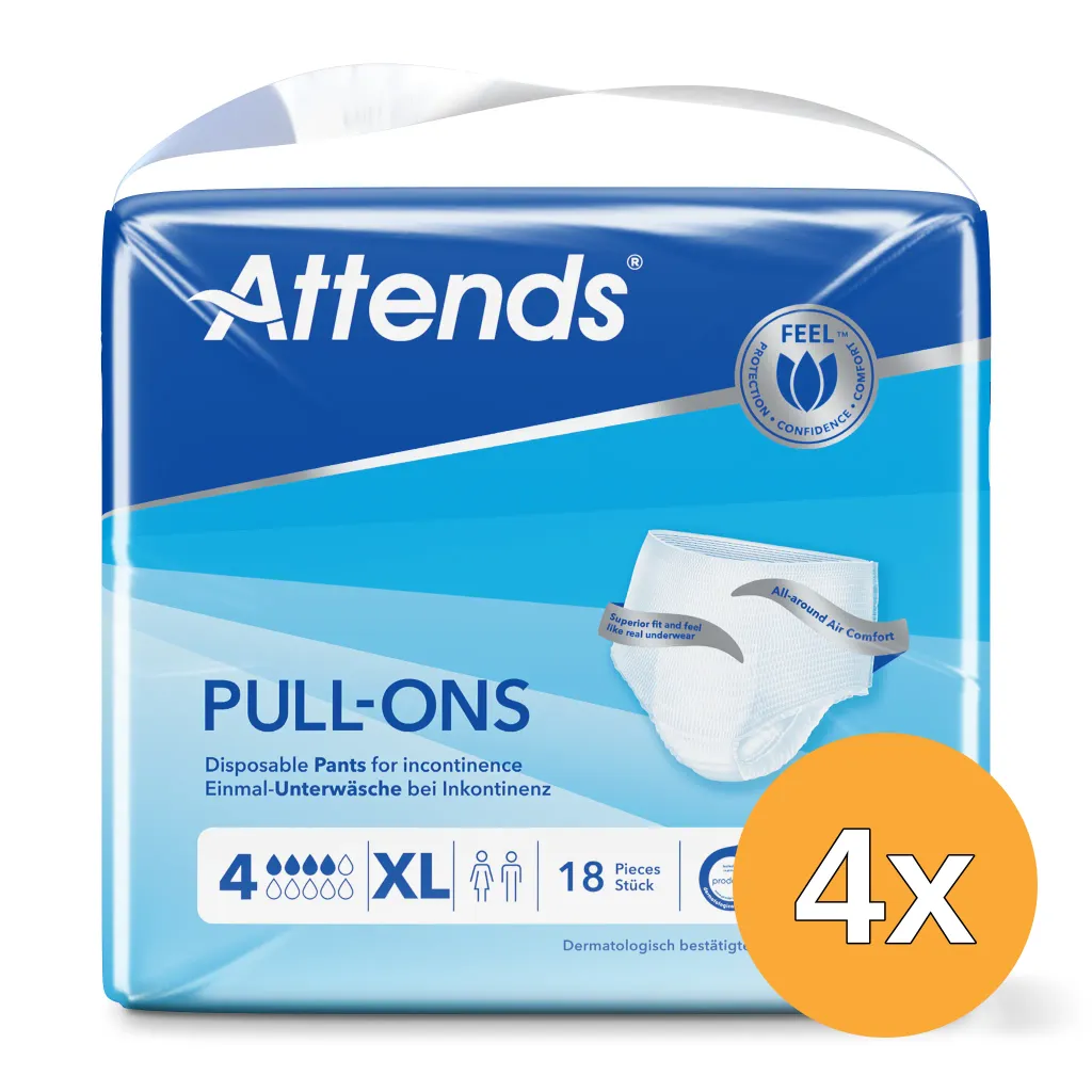 4x Attends Pull-Ons 4 Maat Xl (18 stuks)