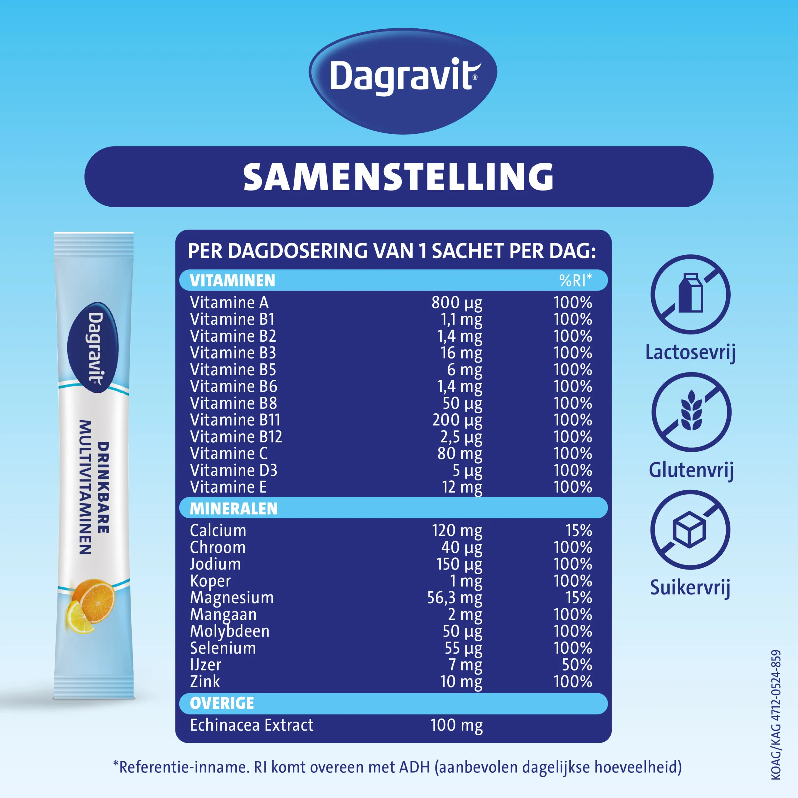 Dagravit Complete Start Drinkbare Multivitaminen Citroen-Sinaasappel (30 sachets) - image 4