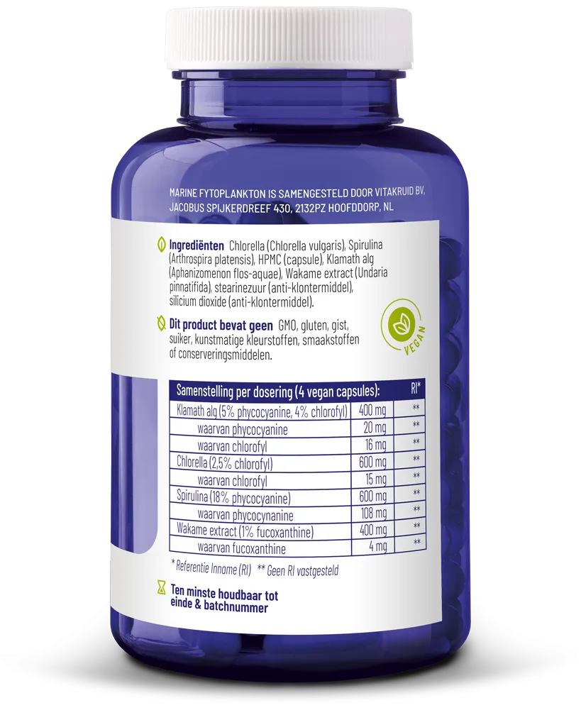Vitakruid Marine Fytoplankton (120 vega capsules) - image 2