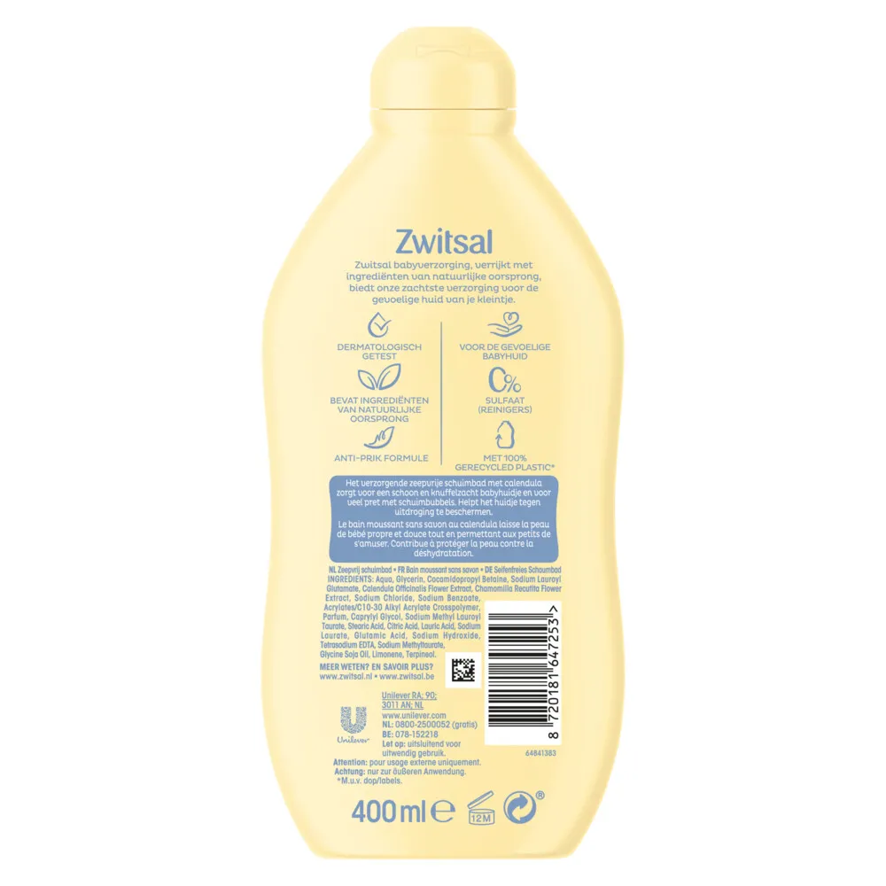 Zwitsal Bad Schuimbad Zeepvrij (400 ml)