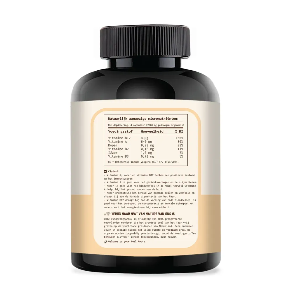 Real Roots Runder Orgaanmix Capsules (180 capsules) - image 2