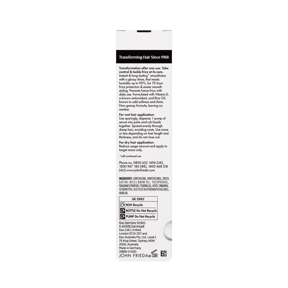 John Frieda Frizz Ease Extra Strength Serum (50 ml)