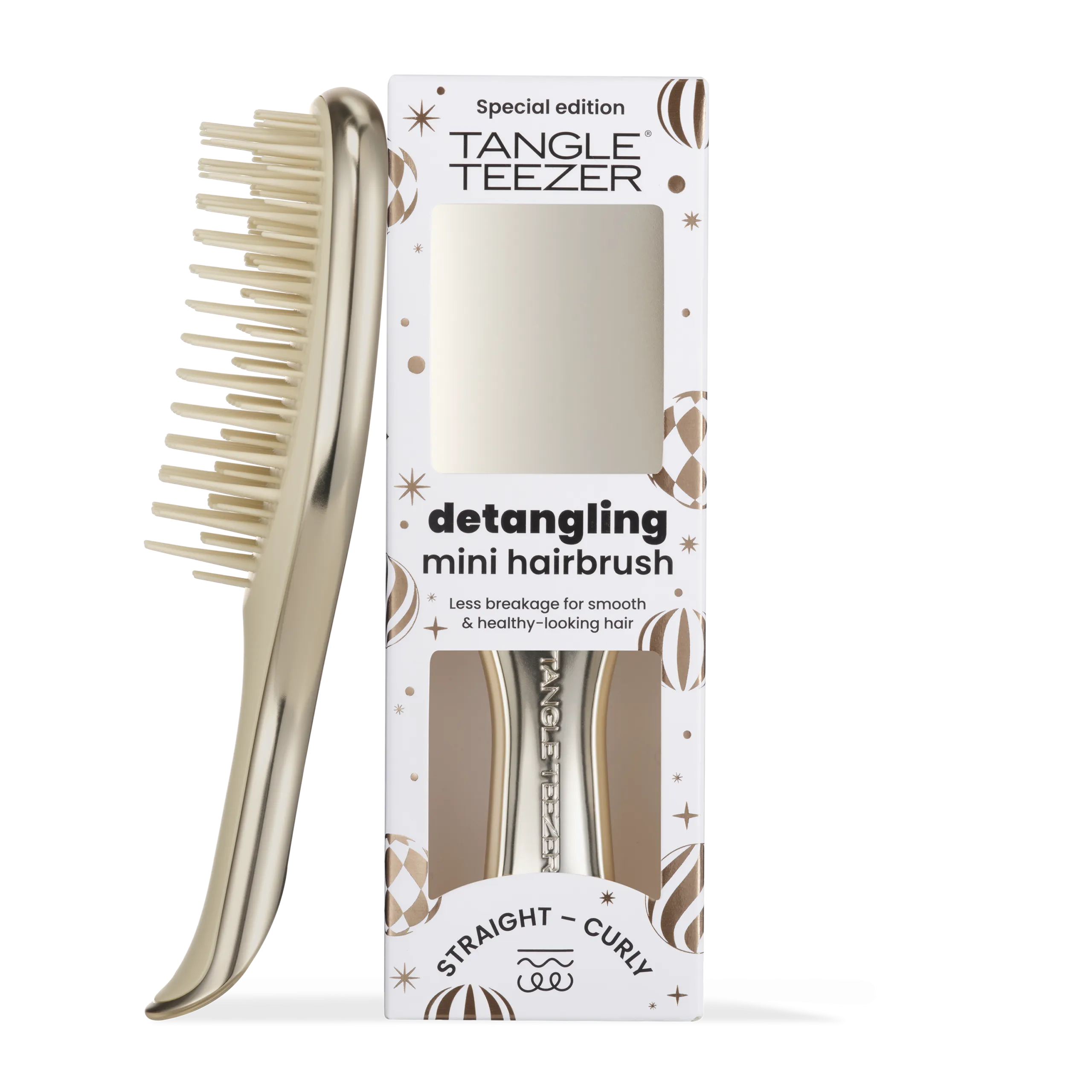 Tangle Teezer Ultimate Detangler Mini Chrome Champagne Gold (1 stuk)