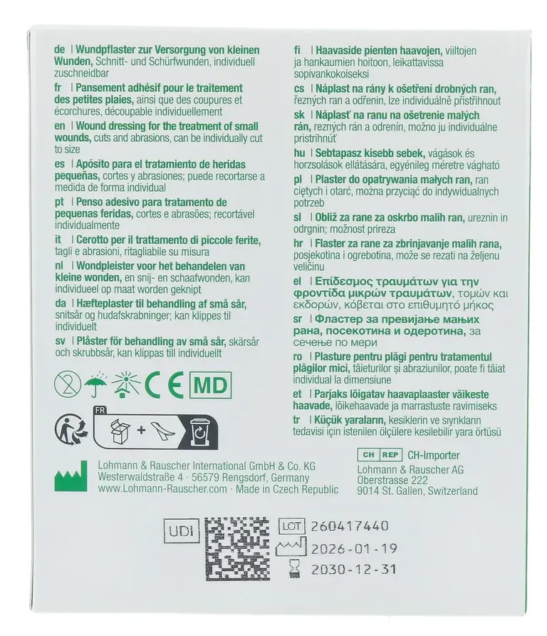 Lohmann & Rauscher Curaplast Wondpleisters Sensitive 8 X 10 Cm (10 stuks)