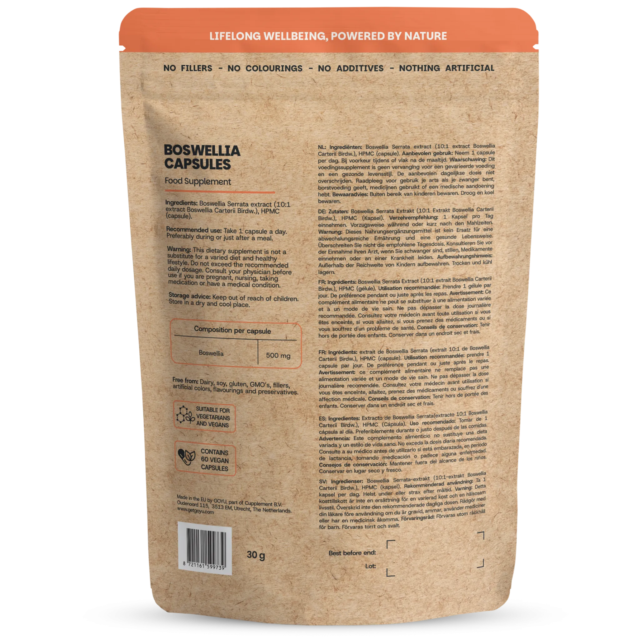 Goyu Boswellia Extract Capsules – 10:1 Extract (60 capsules)