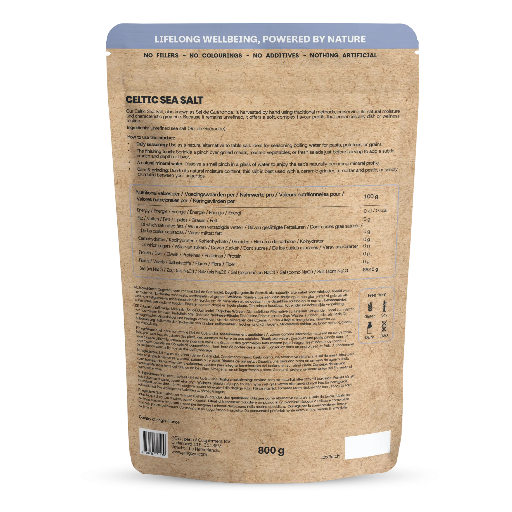 Goyu Keltisch Zeezout – Grof Celtic Sea Salt – Ongeraffineerd Uit Bretagne (1000 gr)