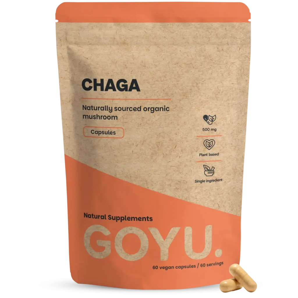 Goyu Chaga Capsules Biologisch – 60 Capsules Paddenstoel Vruchtlichaam (60 capsules)