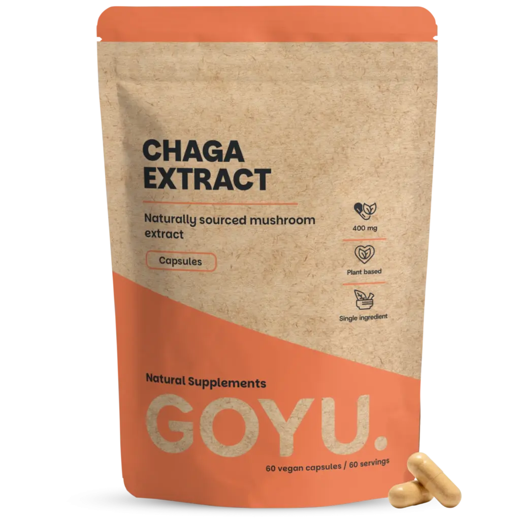 Goyu Chaga Extract Capsules – 60 Capsules – 30% Polysacchariden (60 capsules)