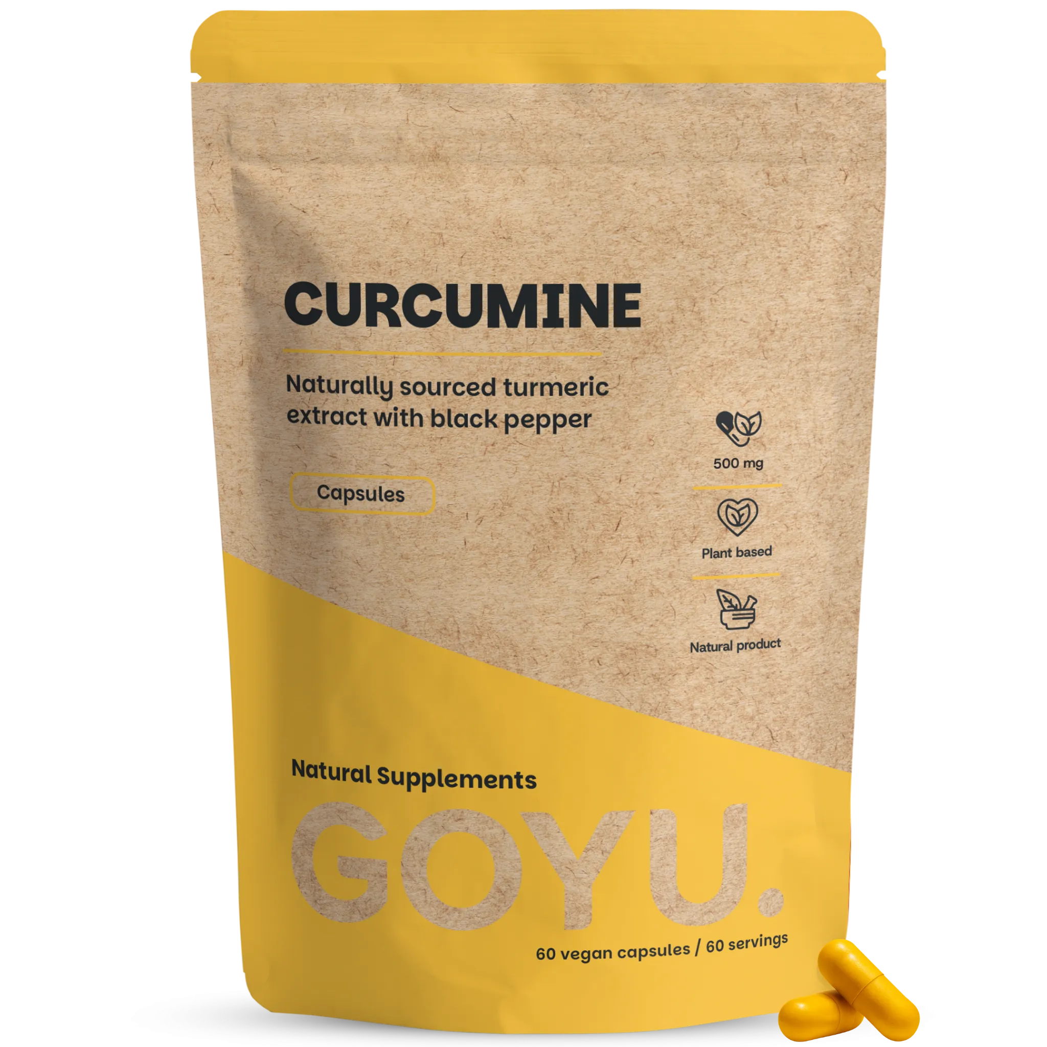 Goyu Curcumine 95% Extract Capsules met Piperine – 60 Capsules (60 capsules)