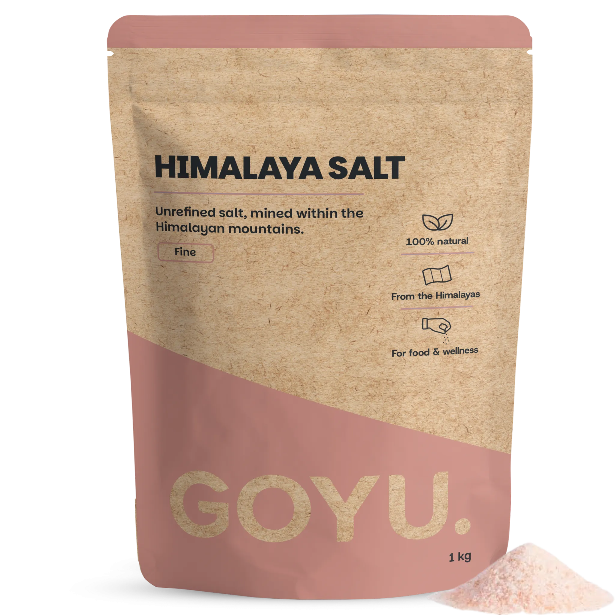 Goyu Himalayazout - Ongeraffineerd Roze Kristalzout (1000 gr)