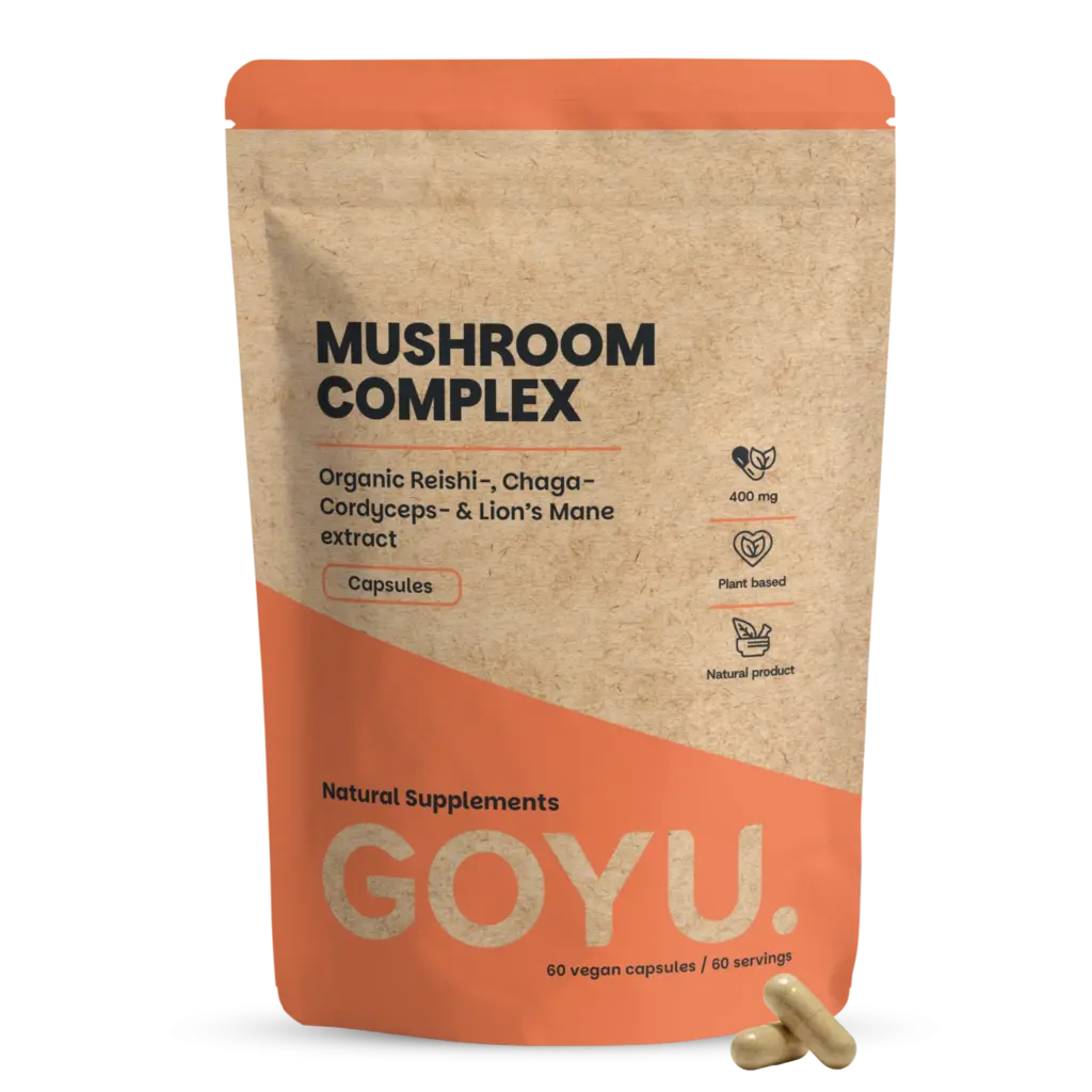 Goyu Paddenstoelen Complex Capsules – Reishi, Lion's Mane, Cordyceps & Chaga Bio (60 capsules)