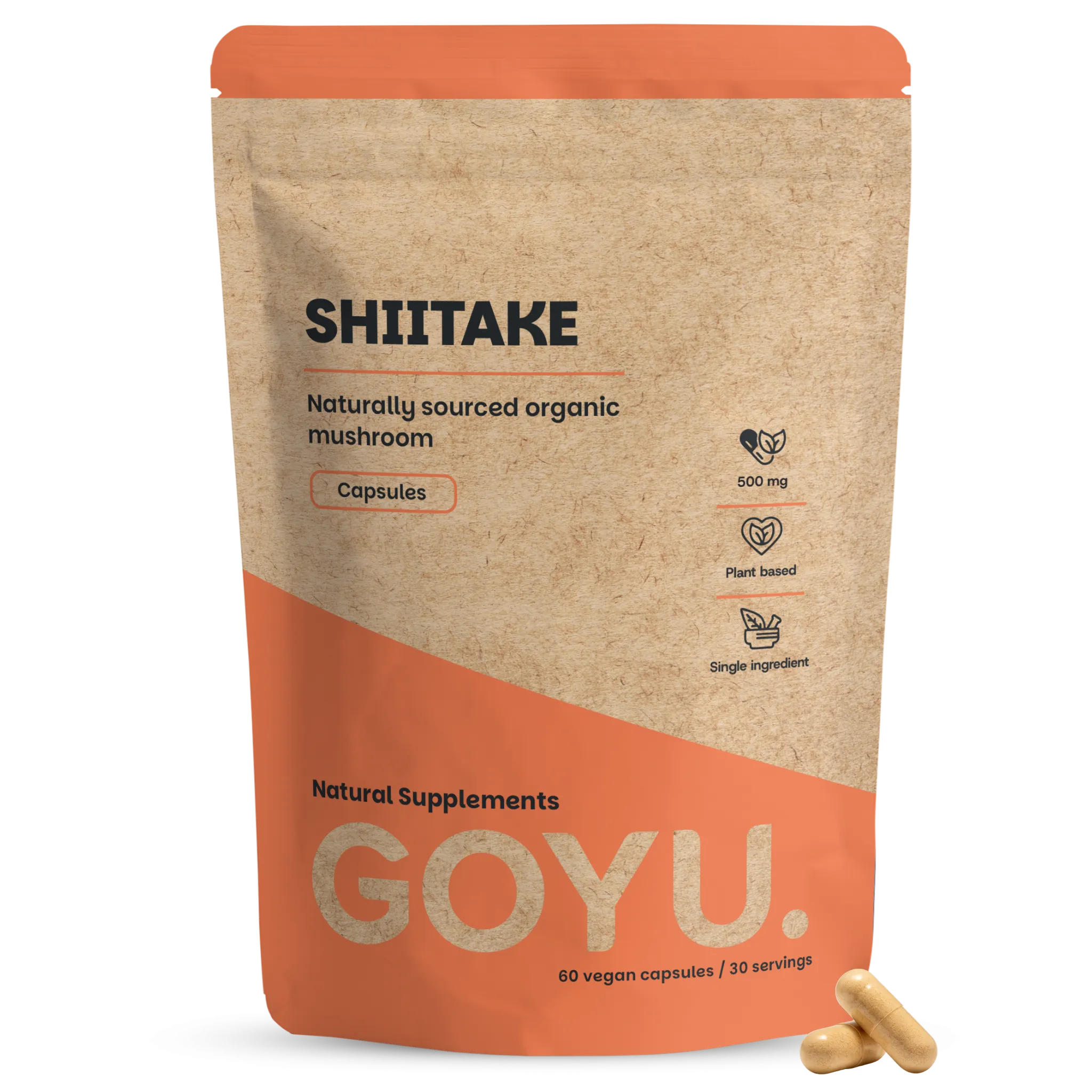 Goyu Shiitake Capsules Biologisch - Lentinula Edodes - 60 Capsules (60 capsules)