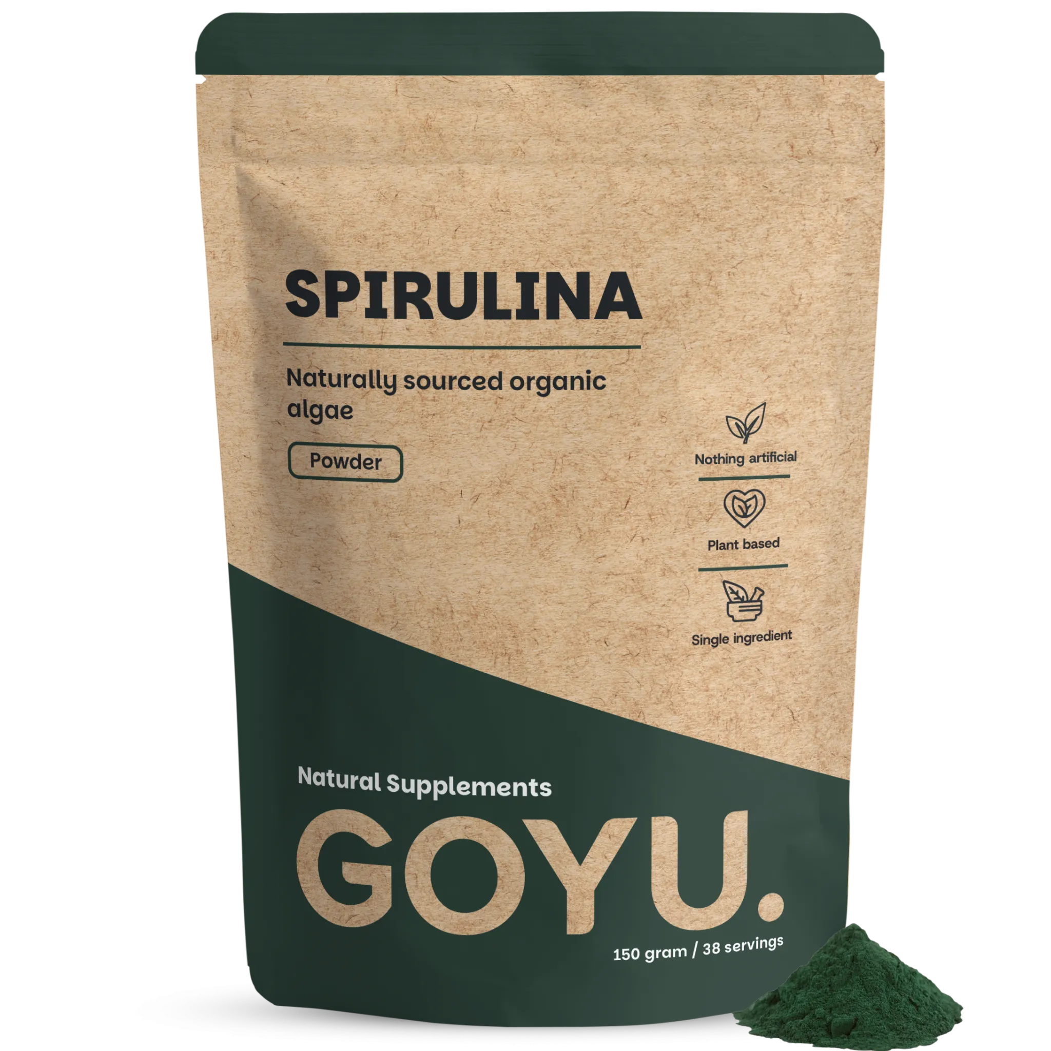 Goyu Spirulina Poeder Biologisch - Arthrospira Platensis (150 gram)