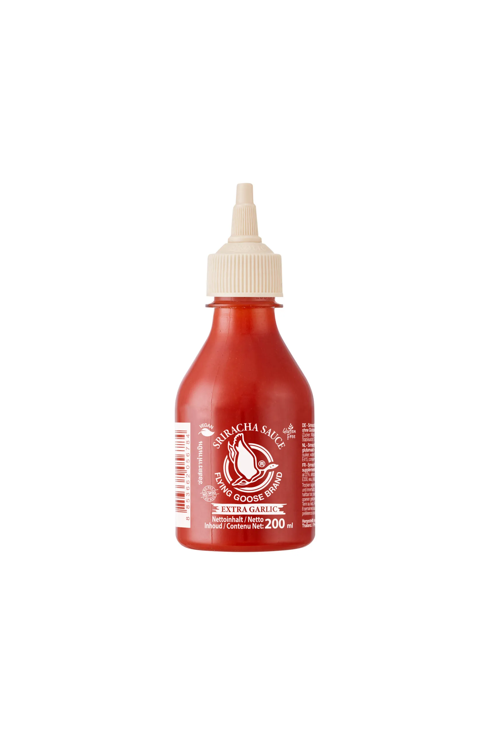 Flying Goose Sriracha Extra Knoflook zonder Msg (200 ml)