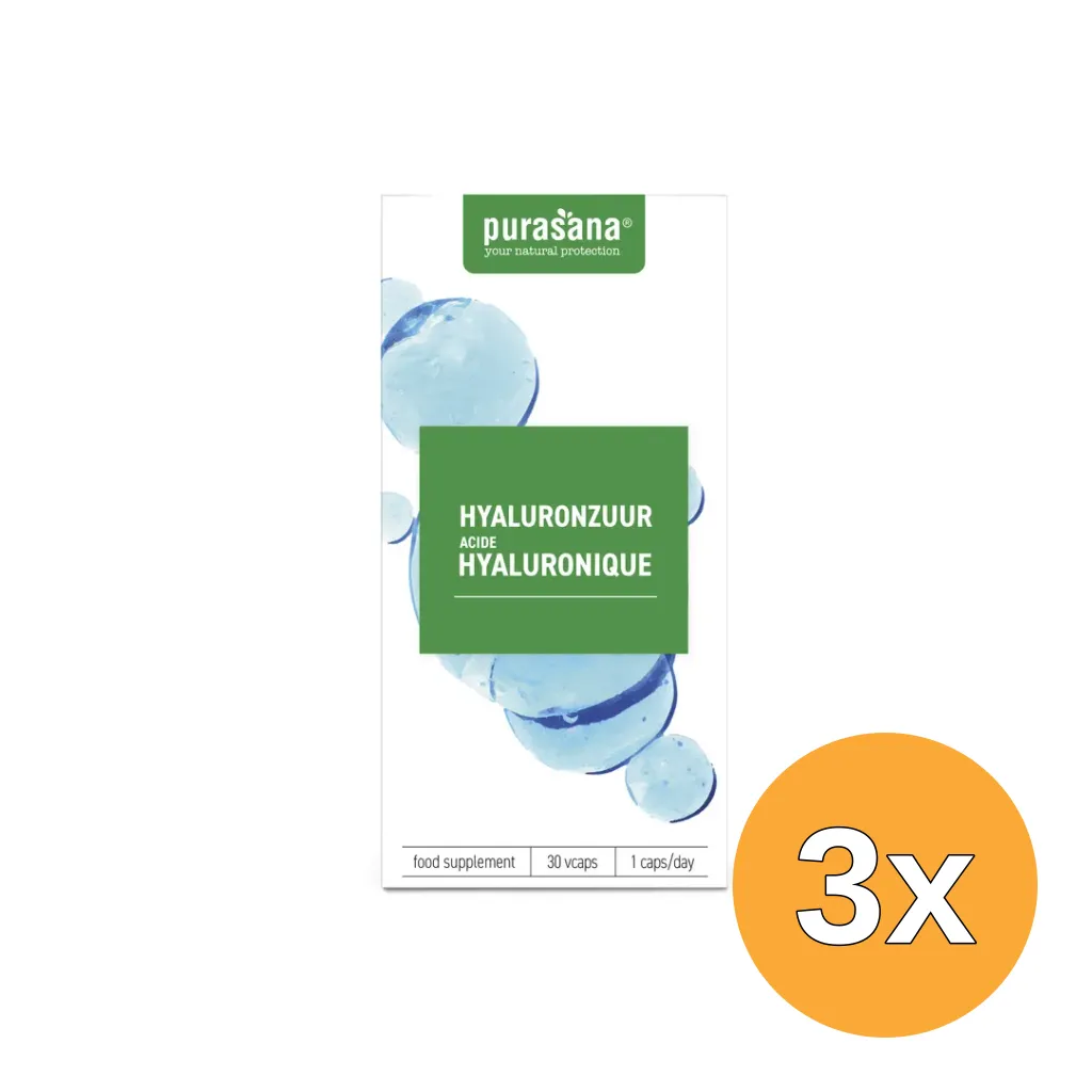 3x Purasana Hyaluronzuur Vegan (30 capsules)