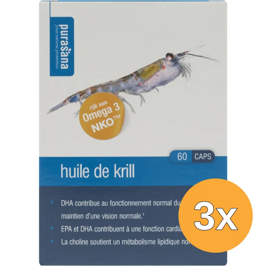 3x Purasana Krill Olie/Huile (60 capsules)