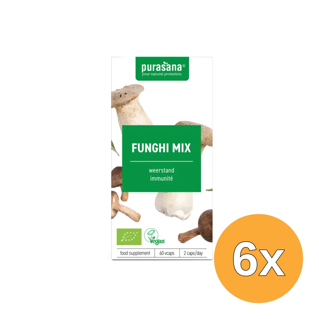 6x Purasana Funghi Mix Vegan Bio (60 vega capsules)