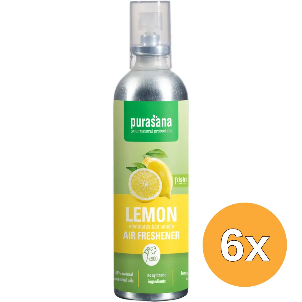 6x Purasana Luchtverfrisser Frishi Lemon (100 ml)