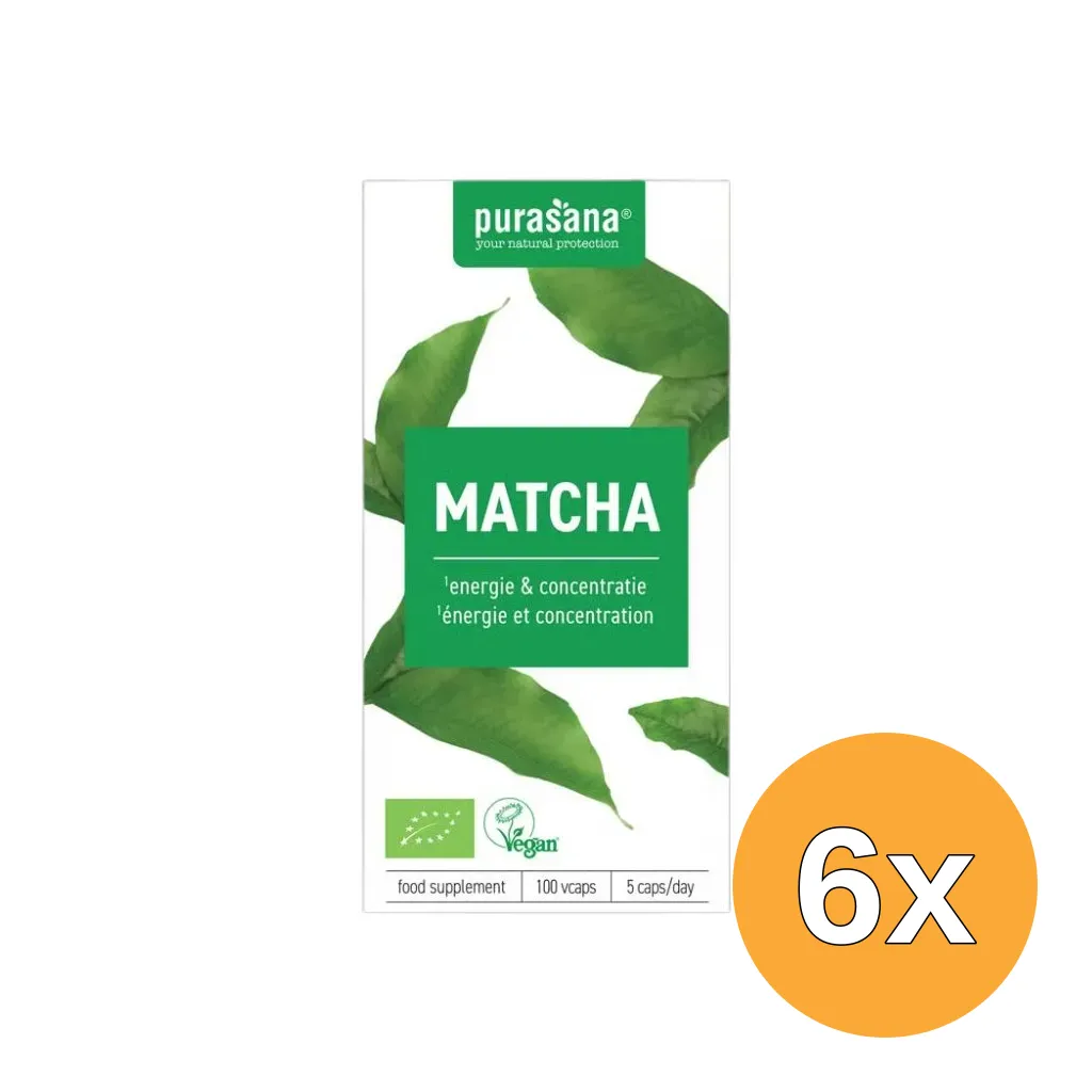 6x Purasana Matcha Vegan Bio (100 vega capsules)
