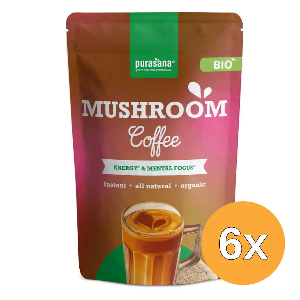 6x Purasana Mushroom Coffee Poeder (45 gr)