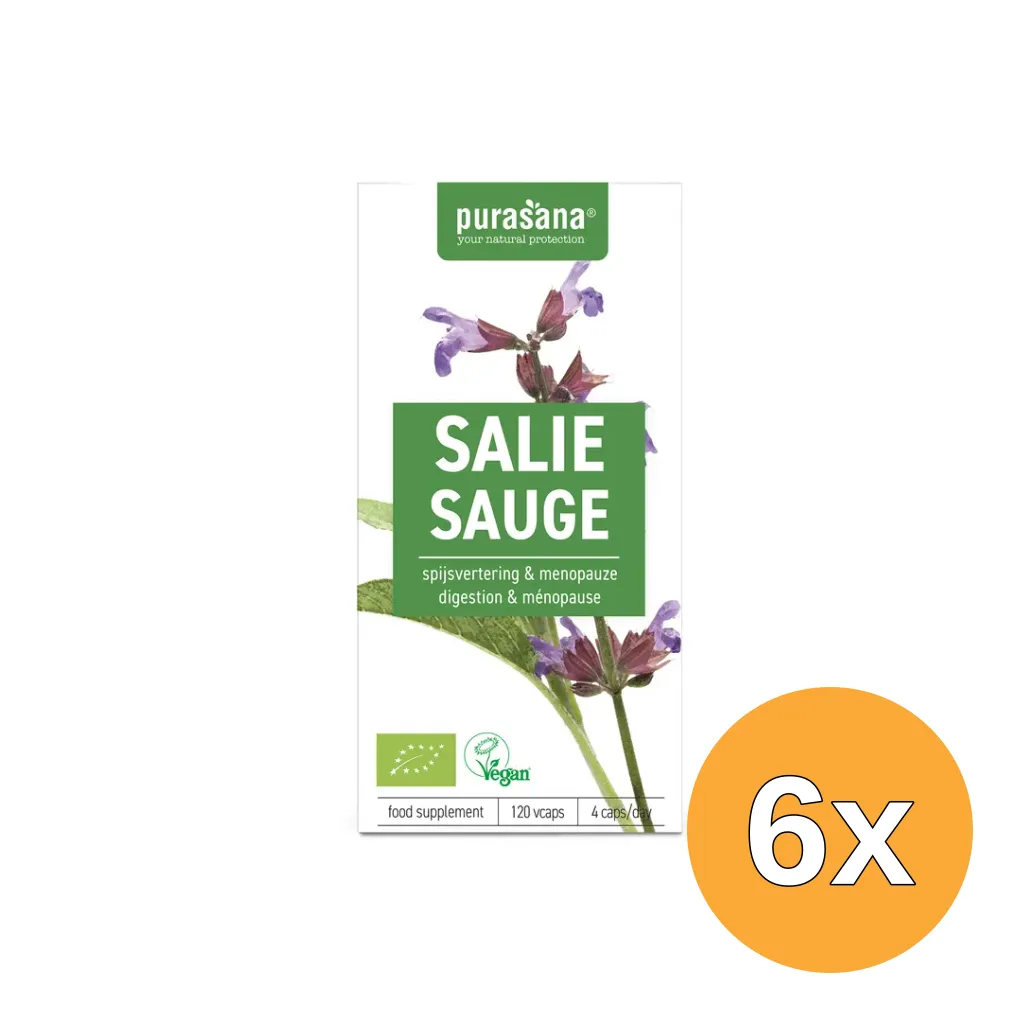6x Purasana Salie/Sauge Vegan Bio (120 vega capsules)