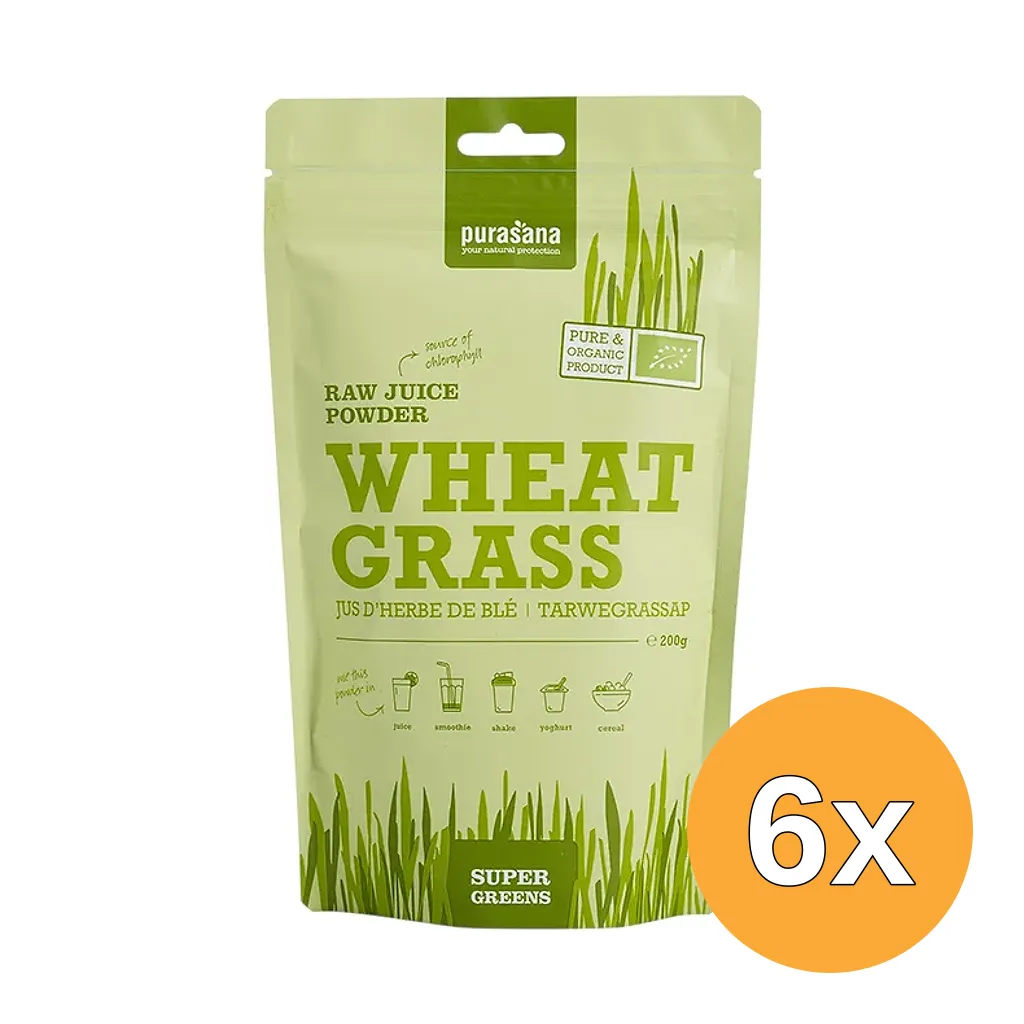 6x Purasana Tarwegras Sappoeder Bio (200 gr)