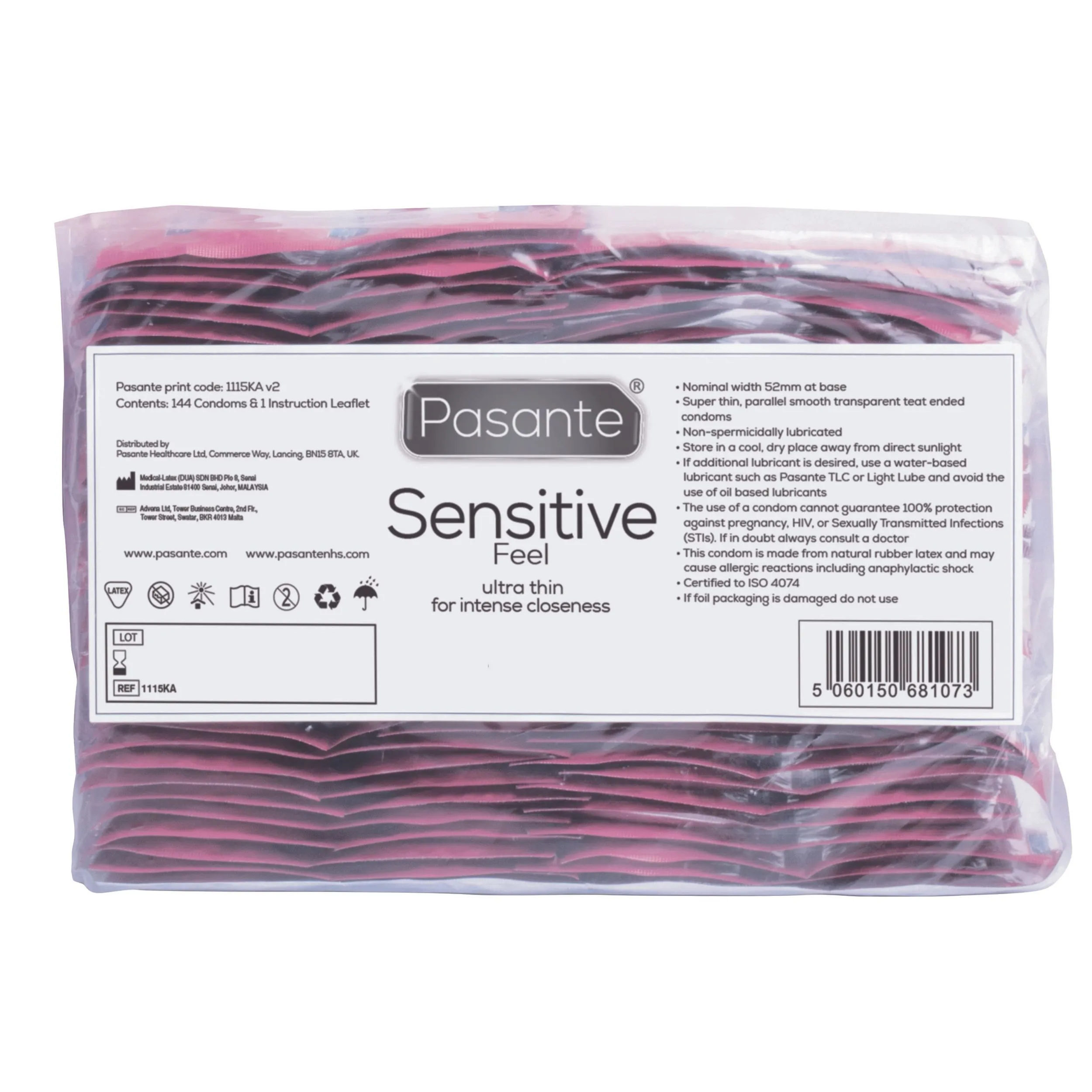 Pasante Pasante Sensitive Feel Condooms (144 stuks)
