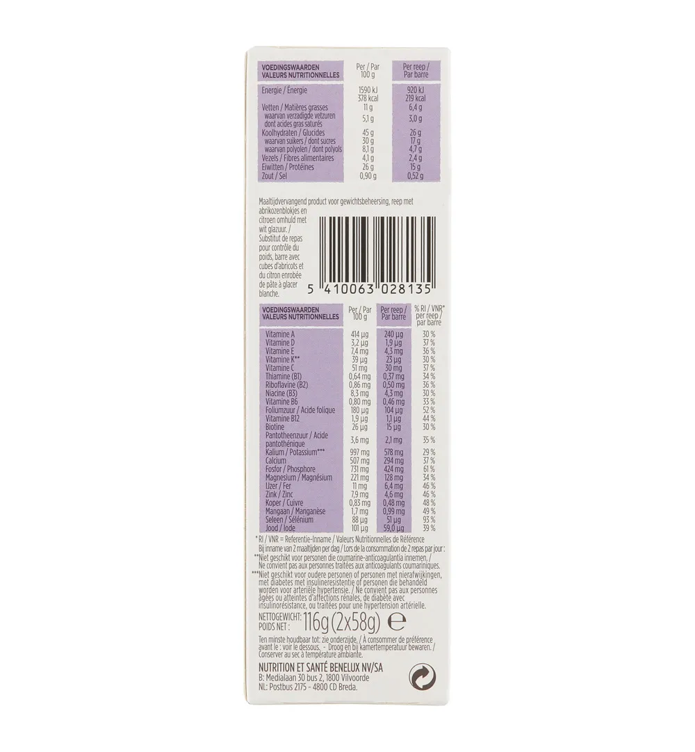 Gerlinéa Easy Go Afslank Maaltijdrepen Banaan (2 x 58 gr)