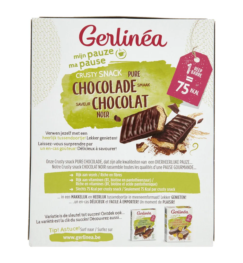 Gerlinéa Crusty Snack Pure Chocolade (160 gr)